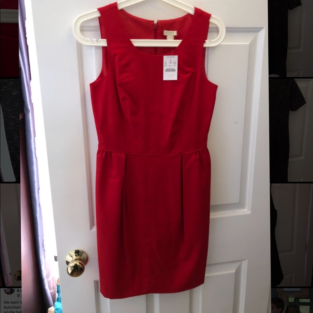 red jcrew dress